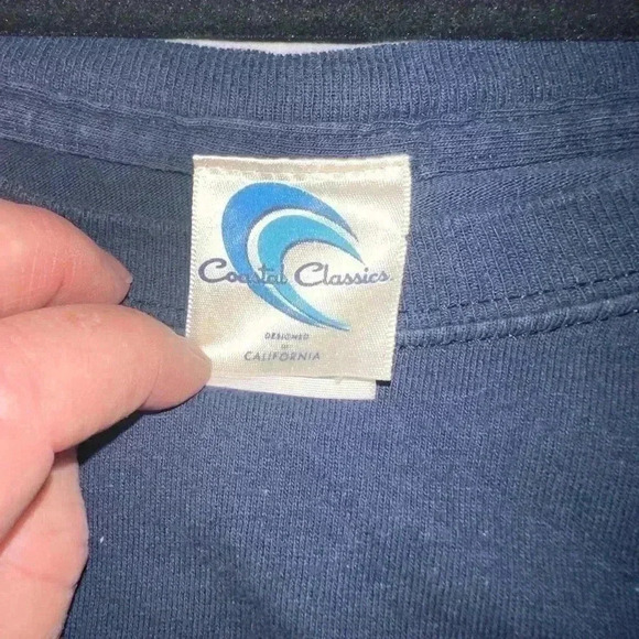 Large Coastal Classics Hermosa Beach Tshirt with American flag with rip curl. - Picture 5 of 6